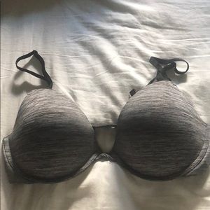 Gray and Black Plunge VS Bra
